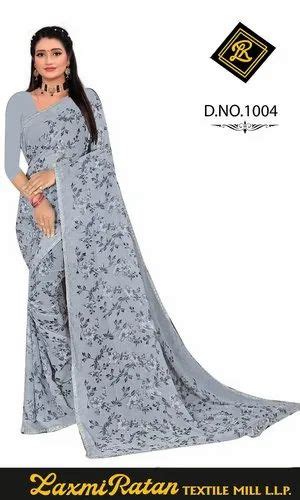 Casual Wear Designer Floral Printed Saree 6 3 M With Blouse Piece At