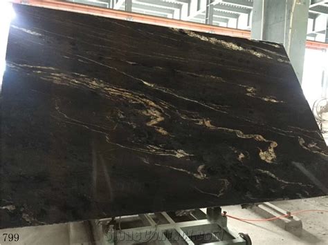 Black Swan Cosmic Black Cosmos Granite Slab Tile From China