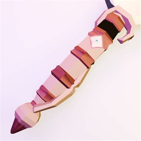 Sylvan Shards Lowpoly Elven Dagger Free 3d Model Cgtrader