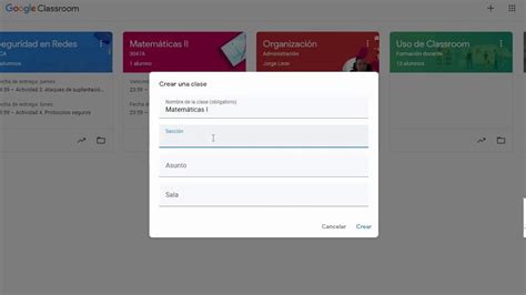 C Mo Crear En Clase En Google Classroom Youtube