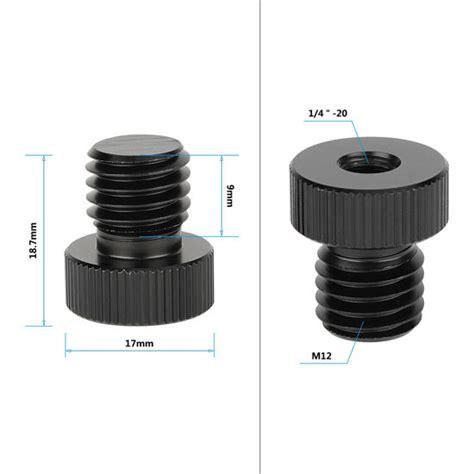 GetUSCart CAMVATE 15mm Rod Plug And Connector Set With M12 Thread For