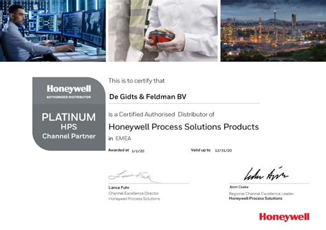 Platinum Distributeur Honeywell DGFG