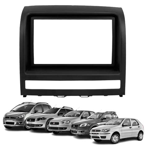 Moldura De Painel 2 Din Multimidia DVD MP5 Fiat Palio Siena Weekend