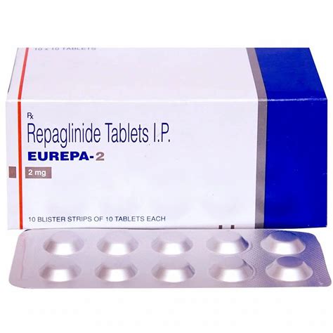 Repaglinide 2 Mg Tablet at Rs 254 51 stripe रपगलनद टबलट in