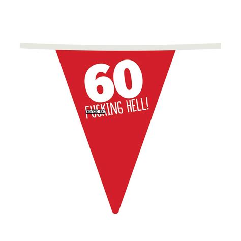 60th Birthday Bunting Garland Party Decorations Backdrop Etsy