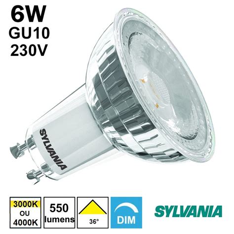 Ampoule Led Gu10 6w Dimmable Sylvania 0029141 0029142