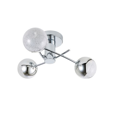 Forum Lighting Spa 36302 Chr Rhodes 3 Light Integrated Cool White Led Bathroom Flush Ceiling