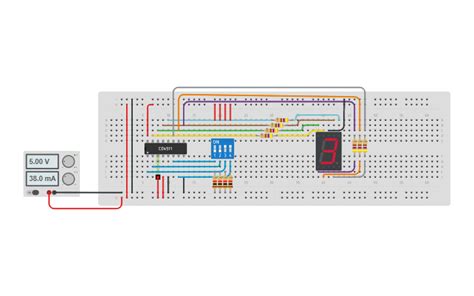 Circuit Design Display 7 Segmenti Con Cd4511 Tinkercad