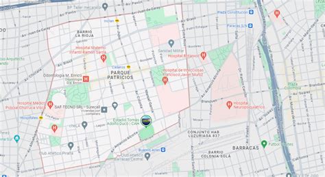 Mapa Y Calles En El Barrio Parque Patricios Ciudad De Buenos Aires