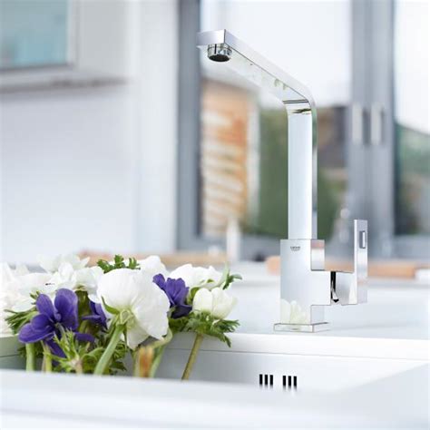 Grohe Eurocube Kitchen Mixer Tap Swivelling Chrome Reuter