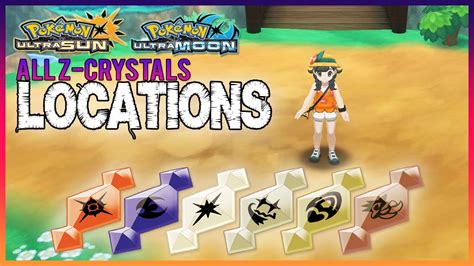 Pokemon UltraSun UltraMoon How To Get All Z Crystals YouTube