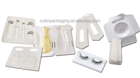 Eco Friendly Bagasse Molded Pulp Pack Box Insert For Cosmetic