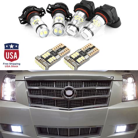 Combo X Led For Cadillac Escalade Fog Driving Drl Light Bulbs