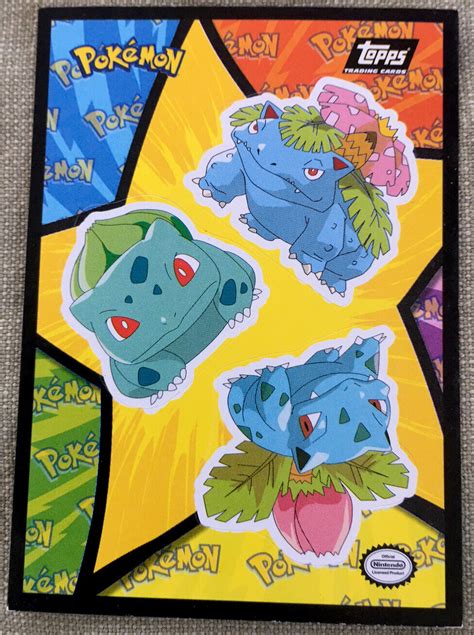 Pokemon Bulbasaur Ivysaur Venusaur Stickers Topps Tv Animation