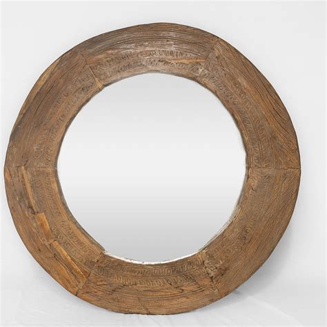 Wooden Round Mirror Merchantcampbell