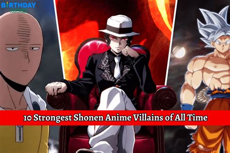 10 Strongest Shonen Anime Villains Of All Time Birthday Stock