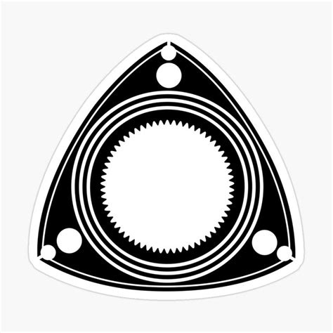 Rotary Engine Rotor Logo Black Sticker For Sale By Raindeer