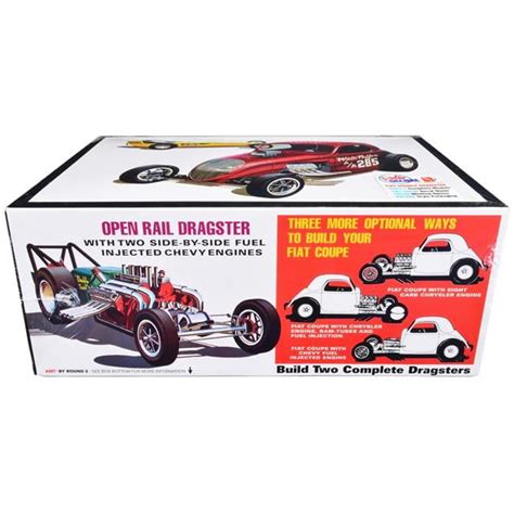 AMT AMT1380 1 To 25 Scale Fiat Double Dragster Skill 2 Model Kit Set