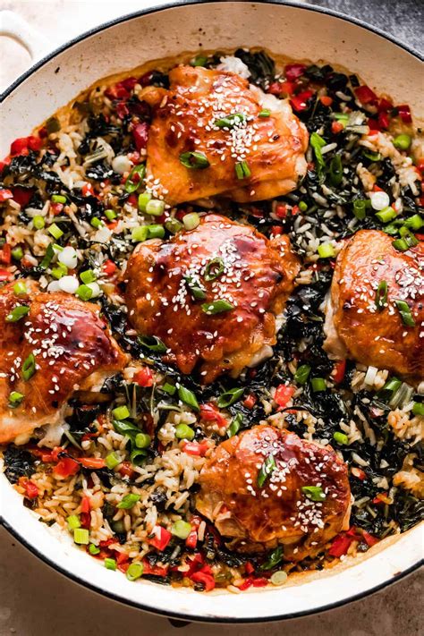 Asian Glazed Rooster Thighs With Rice Fittrainme