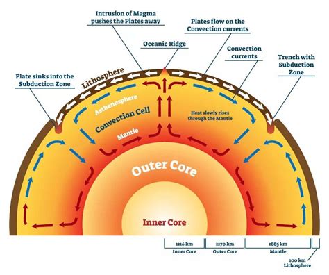 Pin by Antonija Samobor on Geology, My Love ️ in 2022 | Outer core, Subduction zone, Convection ...