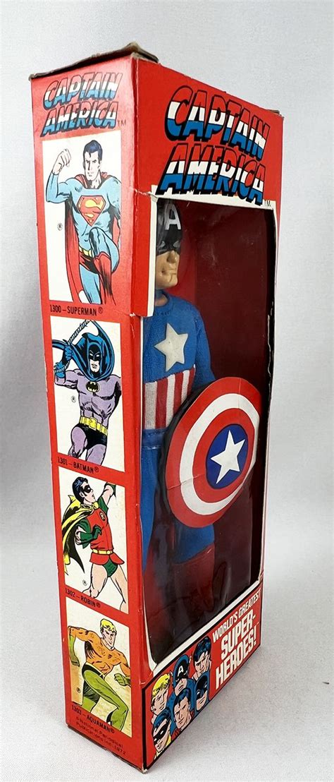 Mego World S Greatest Super Heroes Inch Captain America Mint In Box