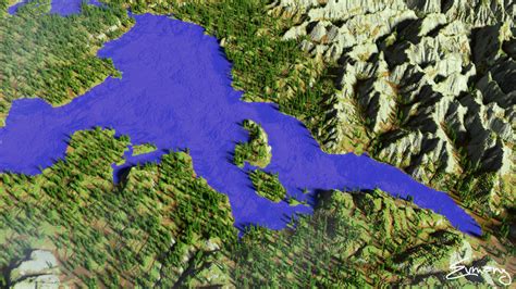 Yellowstone Lake [custom Terrain] Minecraft Map