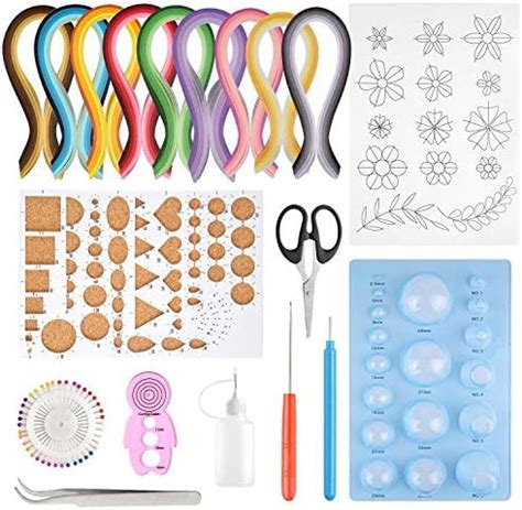 Kuuqa Pcs Paper Quilling Kits Colors Strips Quilling Art