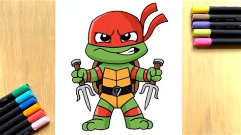 How To Draw Raphael From The Ninja Turtles Easy Step By Step Tutorial 🎨 Youtube