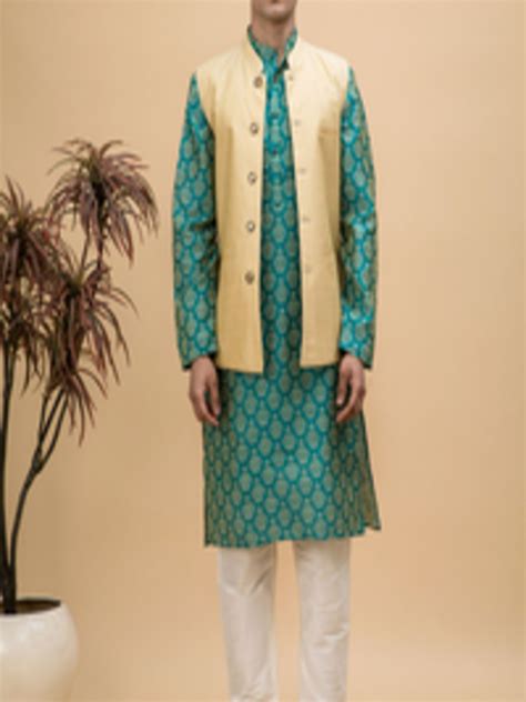 Buy Neudis Ethnic Motifs Woven Design Dupion Silk Kurta With Churidar