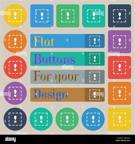 El Signo De Exclamaci N En Un Icono Cuadrado Firmar Conjunto De