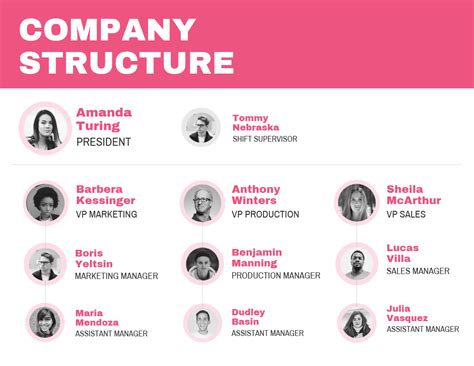 Company Structure Flow Chart Template : Use this modern Company ...