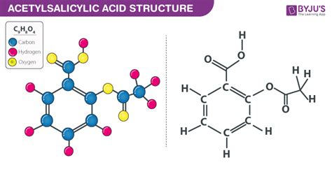 Acetylsalicylic Acid Aspirin C9h8o4 Formula Structure