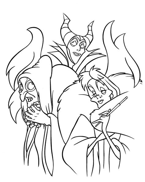 Disney Villains Coloring Pages Sketch Coloring Page