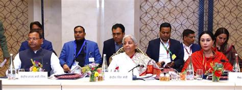 Union Minister For Finance And Corporate Affairs Smt Nirmala