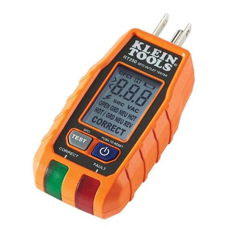 Klein Tools Gfci Electrical Outlet Tester With Lcd Display Rt The