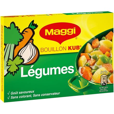 Maggi Bouillon Kub Légumes 18 Cubes 180g Amazonfr Epicerie