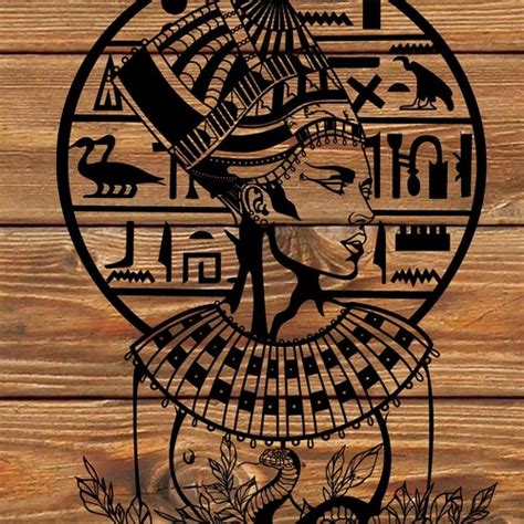 Png Svg File Cleopatra Egyptian Goddess Queen Tattoo Etsy