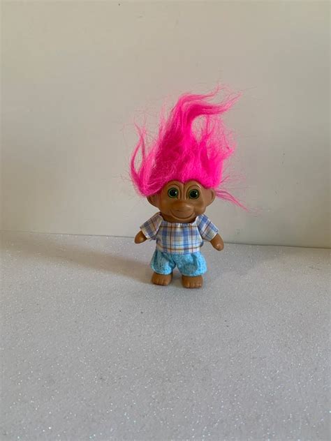 1991 Tnt Troll Doll Pink Hair Vintage Pink Hair Toll Doll Etsy