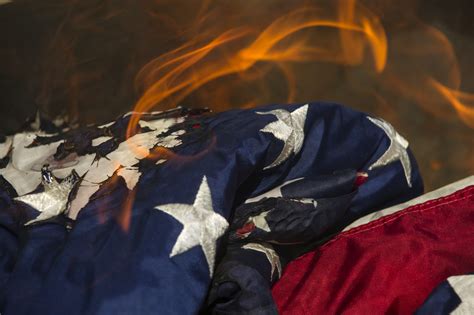 Retreat And Flag Burning Ceremonies Honor Flag Day