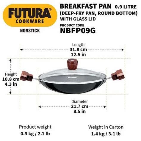 Hawkins Futura Non Stick Breakfast Pan Appachatty With Glass Lid