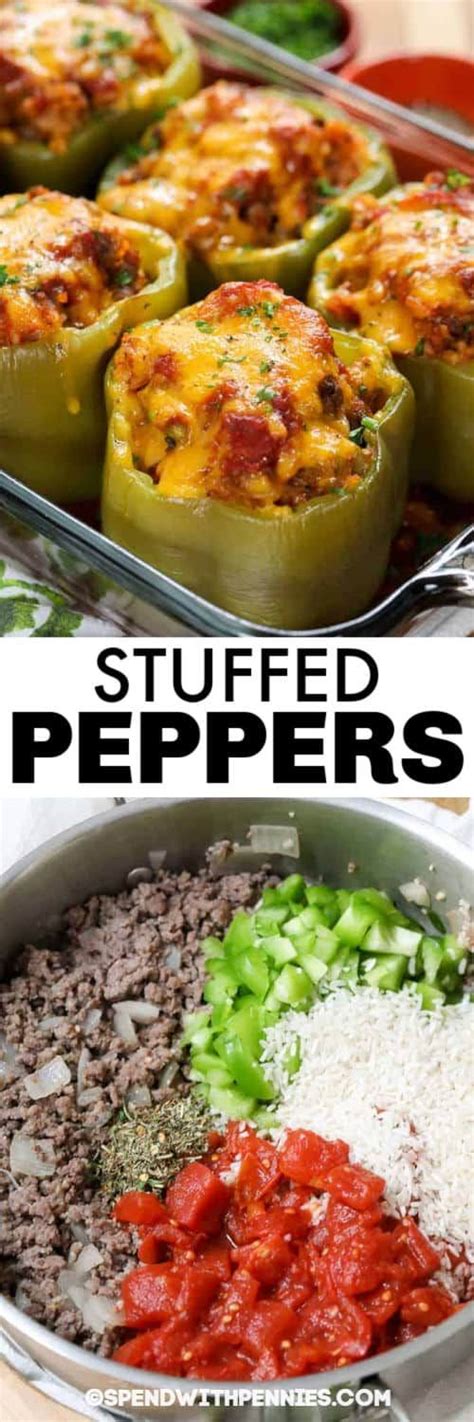 Easy Stuffed Peppers Spend With Pennies Stuffed Peppers Easy