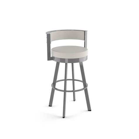 Amisco Amisco Browser 26 In Swivel Counter Stool Light Grey