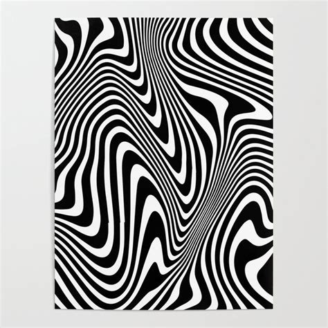 Optical Illusion (black + White) Art Poster by Quinnhopp - 18" x 24 ...