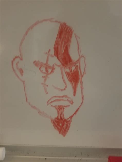 I tried drawing Kratos : r/GodofWar