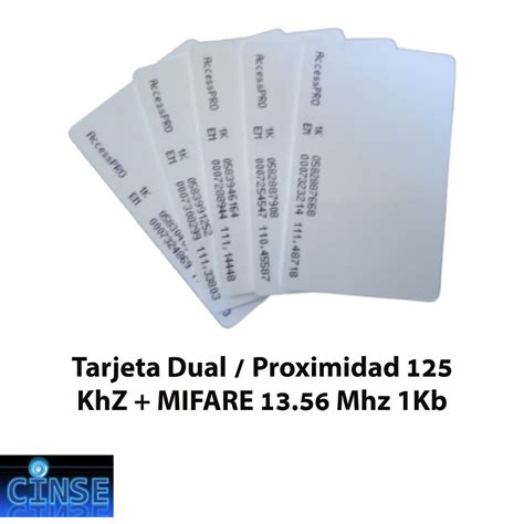 Tarjeta Dual Proximidad Khz Tipo Em Mifare Mhz Kb Acces