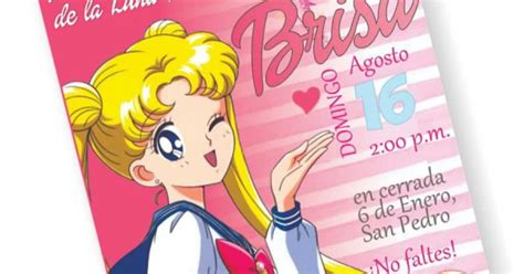 Sailor Moon Invitacion Personalizada