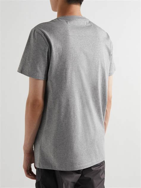 Moncler - Logo-Appliquéd Cotton-Jersey T-Shirt - Gray Moncler