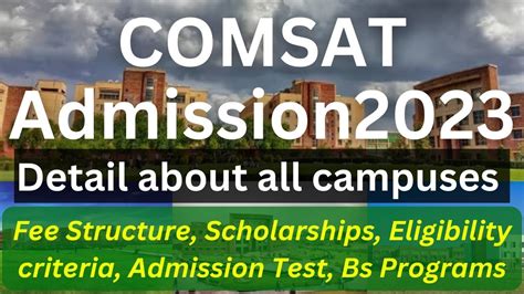 COMSAT Islamabad Admissions 2023 COMSAT Admissions 2023 COMSAT