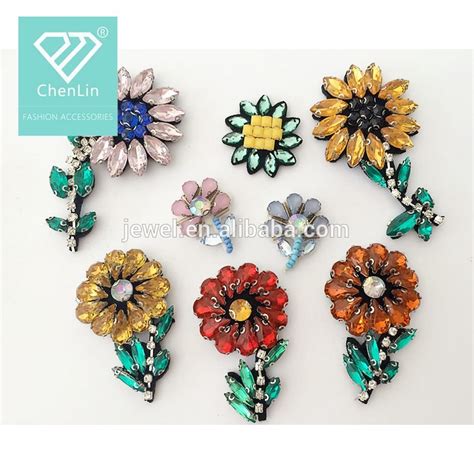 Flores De Lentejuelas De Cristal Hechas A Mano Para Coser Parches Para