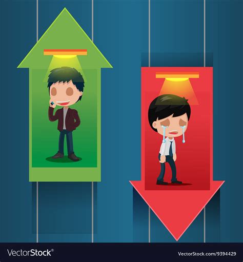 Lift Stock Market Up Down Royalty Free Vector Image